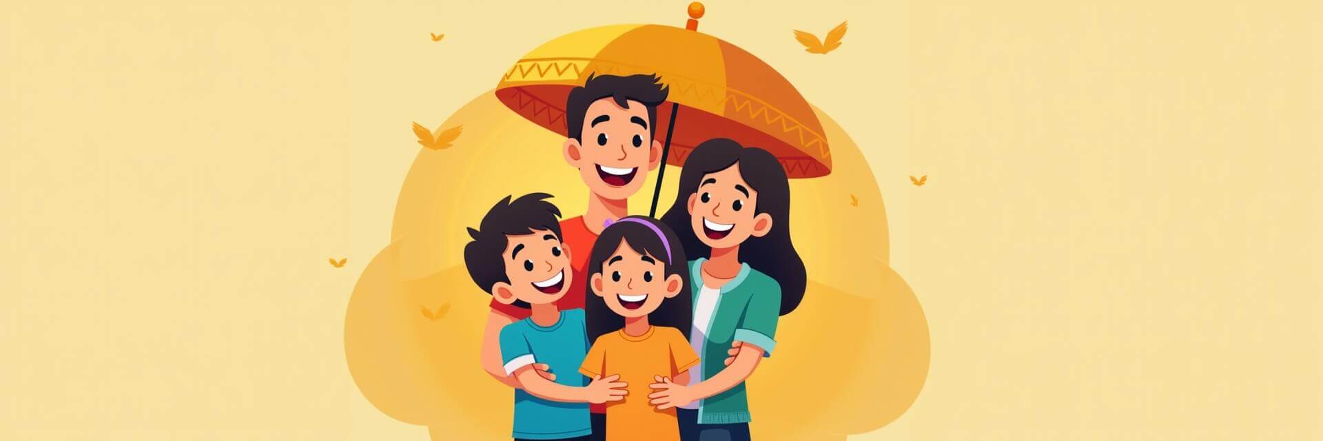 Familia protegida bajo un seguro de vida en México.