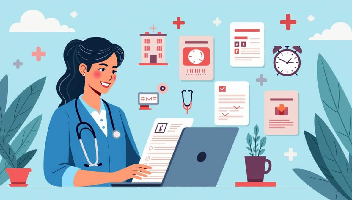 Persona comparando planes de seguro de gastos médicos mayores en México desde su computadora portátil.